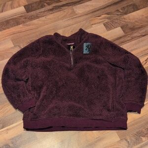🥞 Browning Maroon Fleece Pullover
